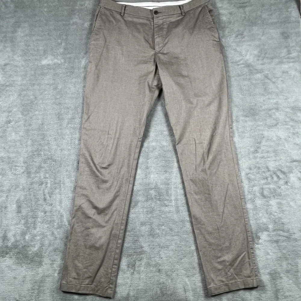 Charles Tyrwhitt Pants Mens 34x34 Light Brown Straight Leg Cotton Stretch Chinos